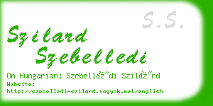 szilard szebelledi business card